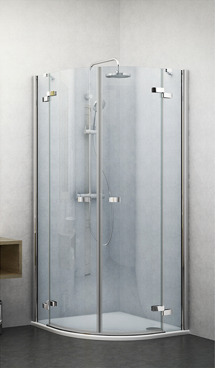 Čtvrtkruhový sprchový kout