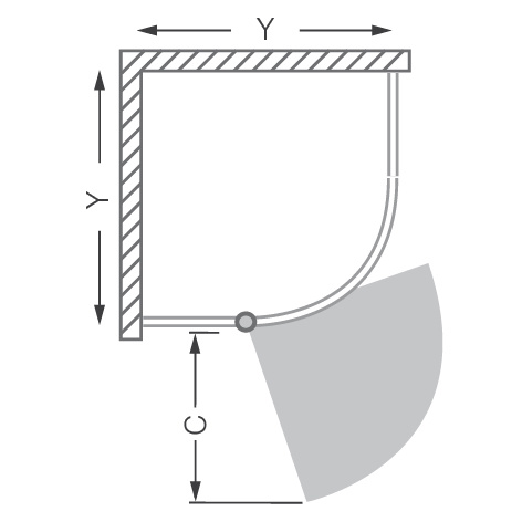 Nákres levé instalace sprchového koutu PXRO1