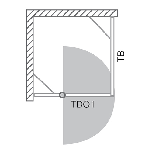 Nákres sprchových dveří TDO1_P