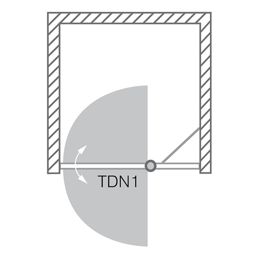Nákres sprchových dverí TDN1_P