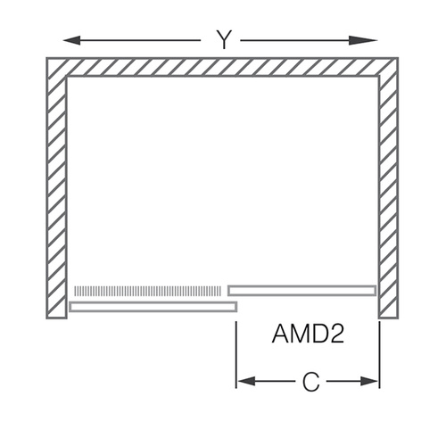 Nákres sprchových dveří AMD2_L