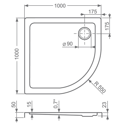 Nákres FLAT ROUND/1000