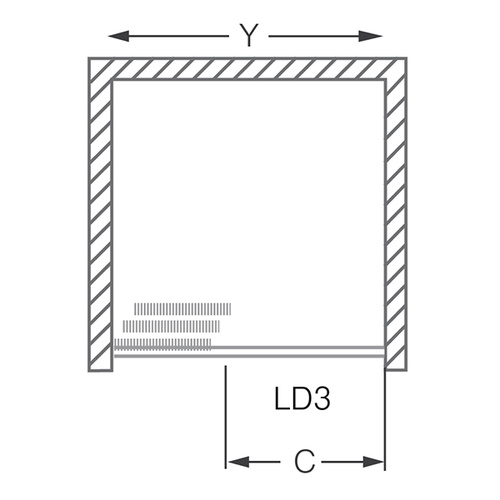 Nákres dverí LD3 a bočné steny LSB